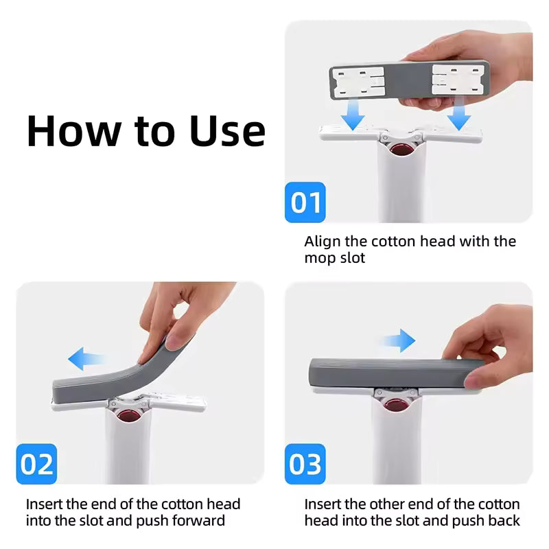 Portable Self-squeeze Short Mop Mini Hand Wash-free Strong Absorbent Mop With 1 Cotton Head Cleaning Sponge For Bathroom Kitchens Table