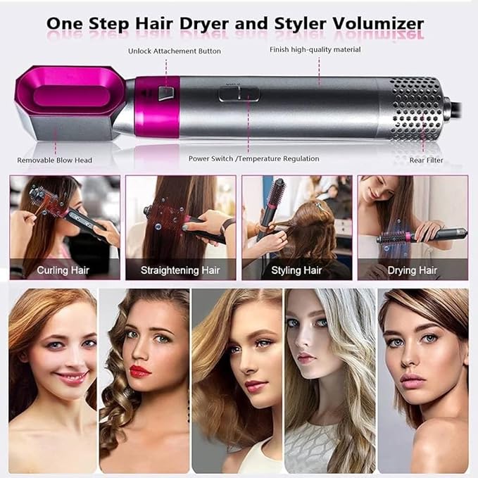 5 In 1 Hair Dryer Brush Multifunctional Hot Air Styler Hair Tools